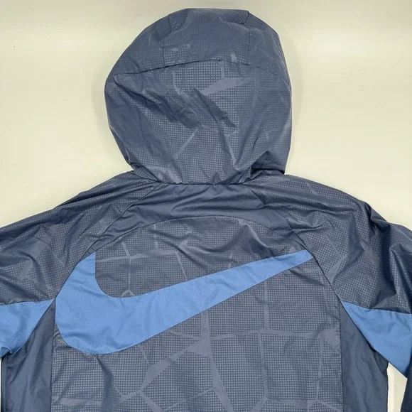 Nike Pumas UNAM Mens Navy Blue Hooded Windbreaker Jacket DV5178-451 Small